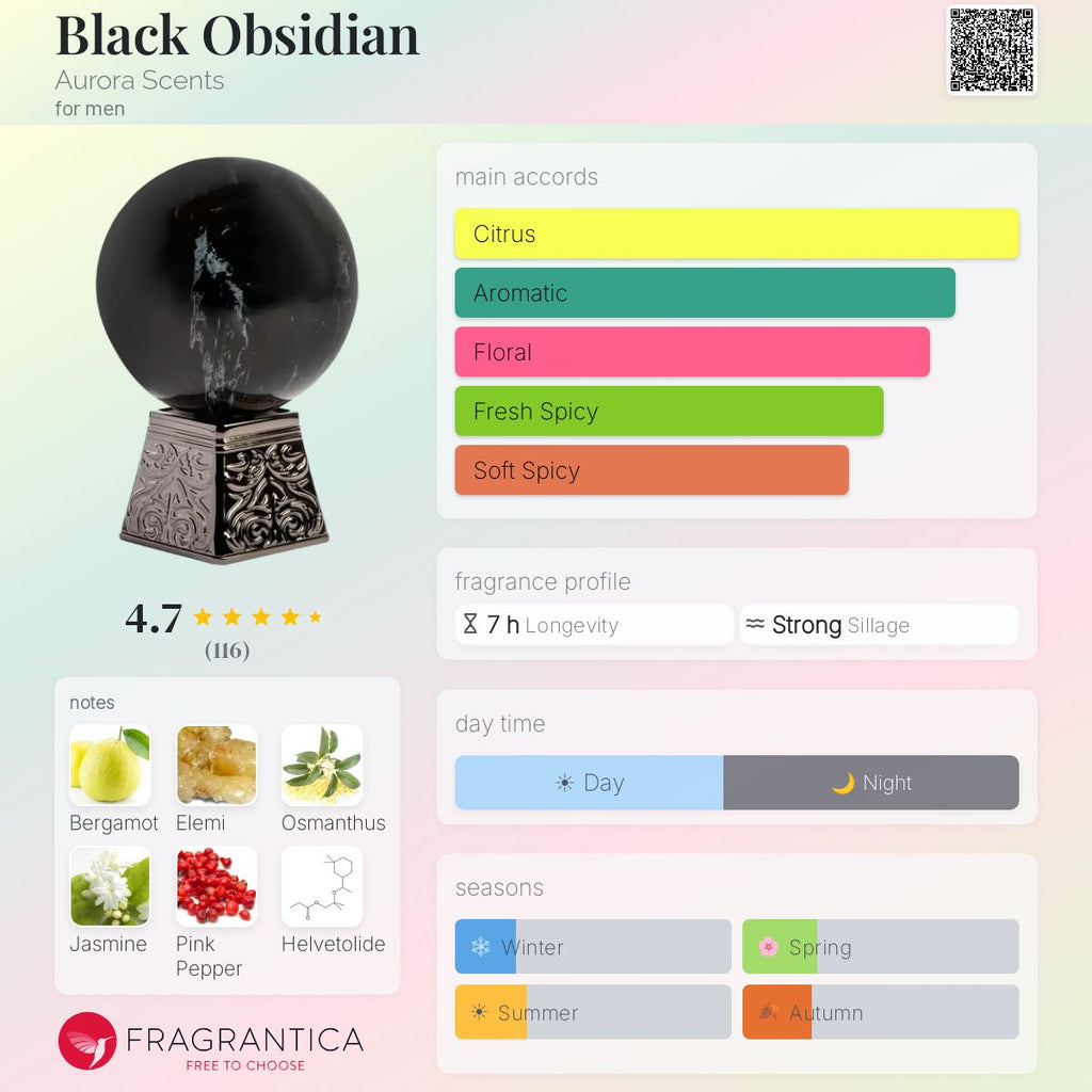Aurora Scents Black Obsidian Extrait De Parfum